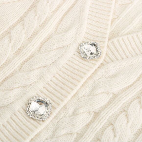 NANA Jacqueline Nina Wool Cardigan with jeweled buttons - Picture 7 of 15